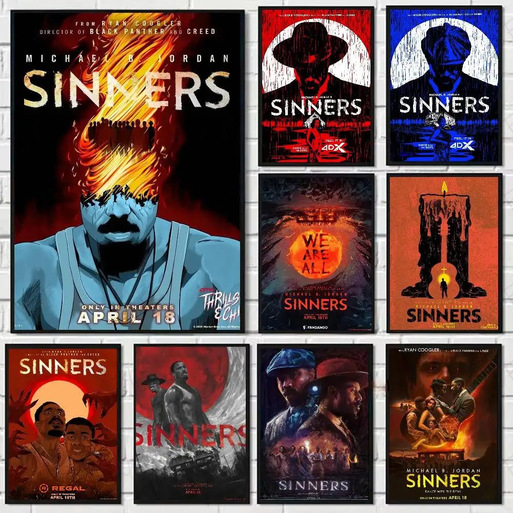 Sinners Poster HD-Kunst, klebrige Wand, wasserdicht, Zuhause, Wohnzimmer, Schlafzimmer, ästhetische Dekoration Image