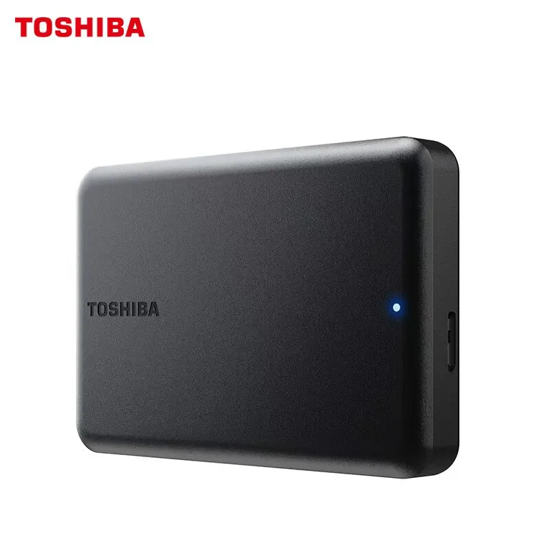 Disque dur portable noir de petite taille LS Toshiba série A5, USB 3.2 Gen1 haute vitesse, 500 Go/1 To/2 To, compatible avec Mac