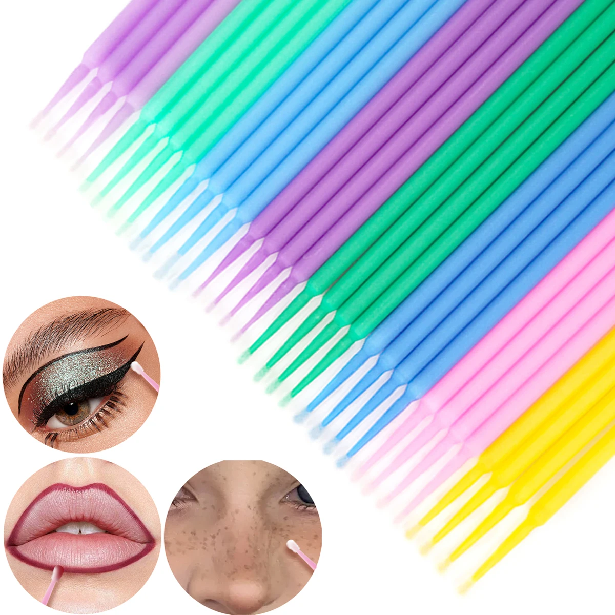 SHIDISHANPIN 100 stücke Nano Baumwolle Tupfer Micro Make-Up Pinsel Wimpern Pinsel Individuelle Wimpern Entfernen Tupfer Schönheit Pflege Werkzeug Kosmetik