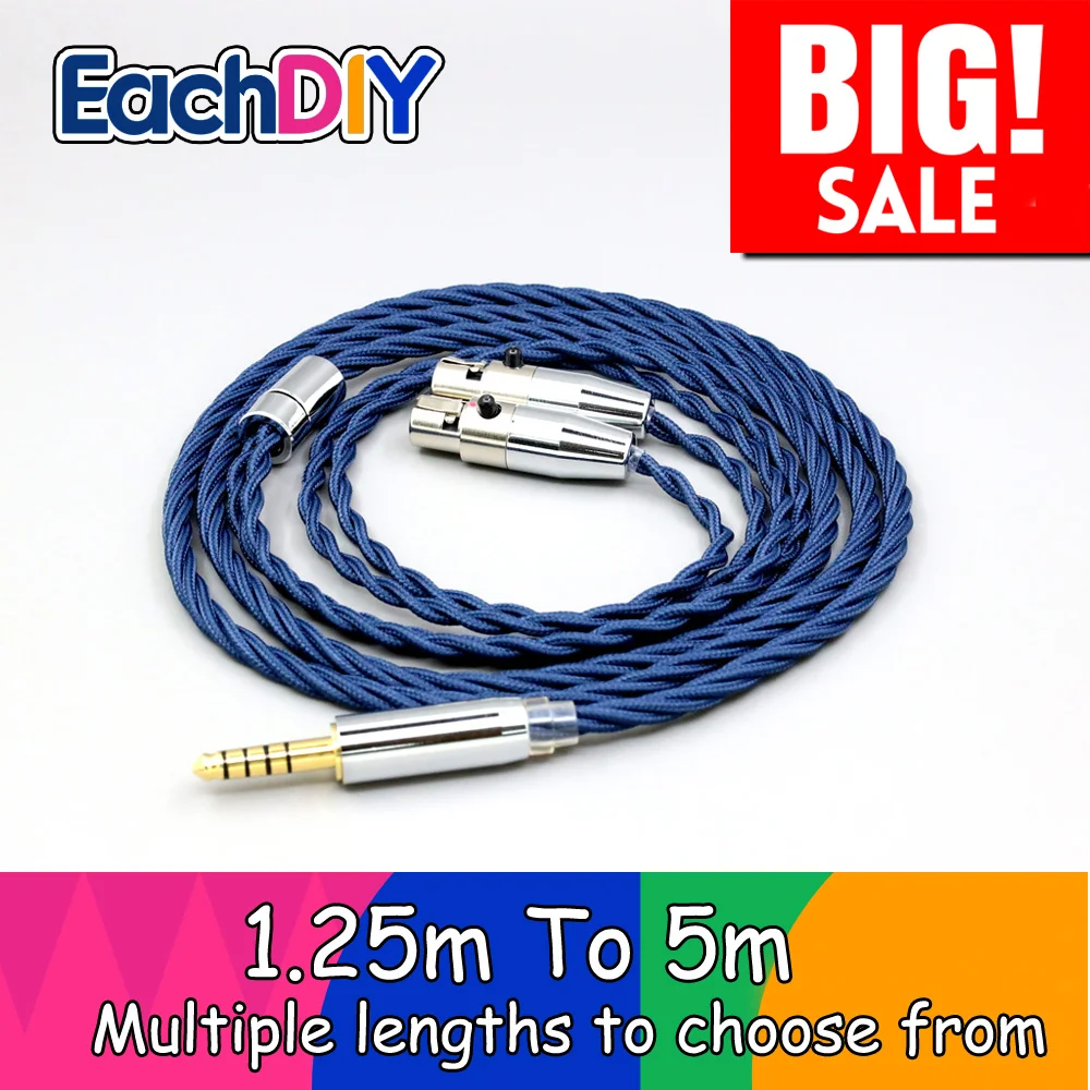 99% reines Silber Occ Graphen Legierung voll ärmel ige Kopfhörer kabel für Meze Empyrean Audeze LCD-24 offenen Rücken planaren Magneti ln008605 Image