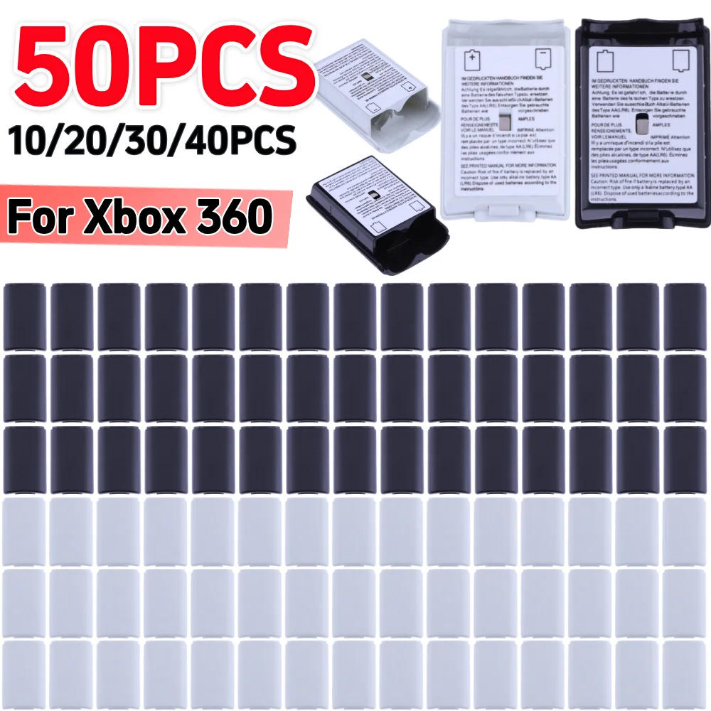 50-1PCS Wireless Controller Akku Abdeckung Für Xbox 360 ABS Batterie Zurück Shell Abdeckung Mit Aufkleber Kunststoff zubehör Image