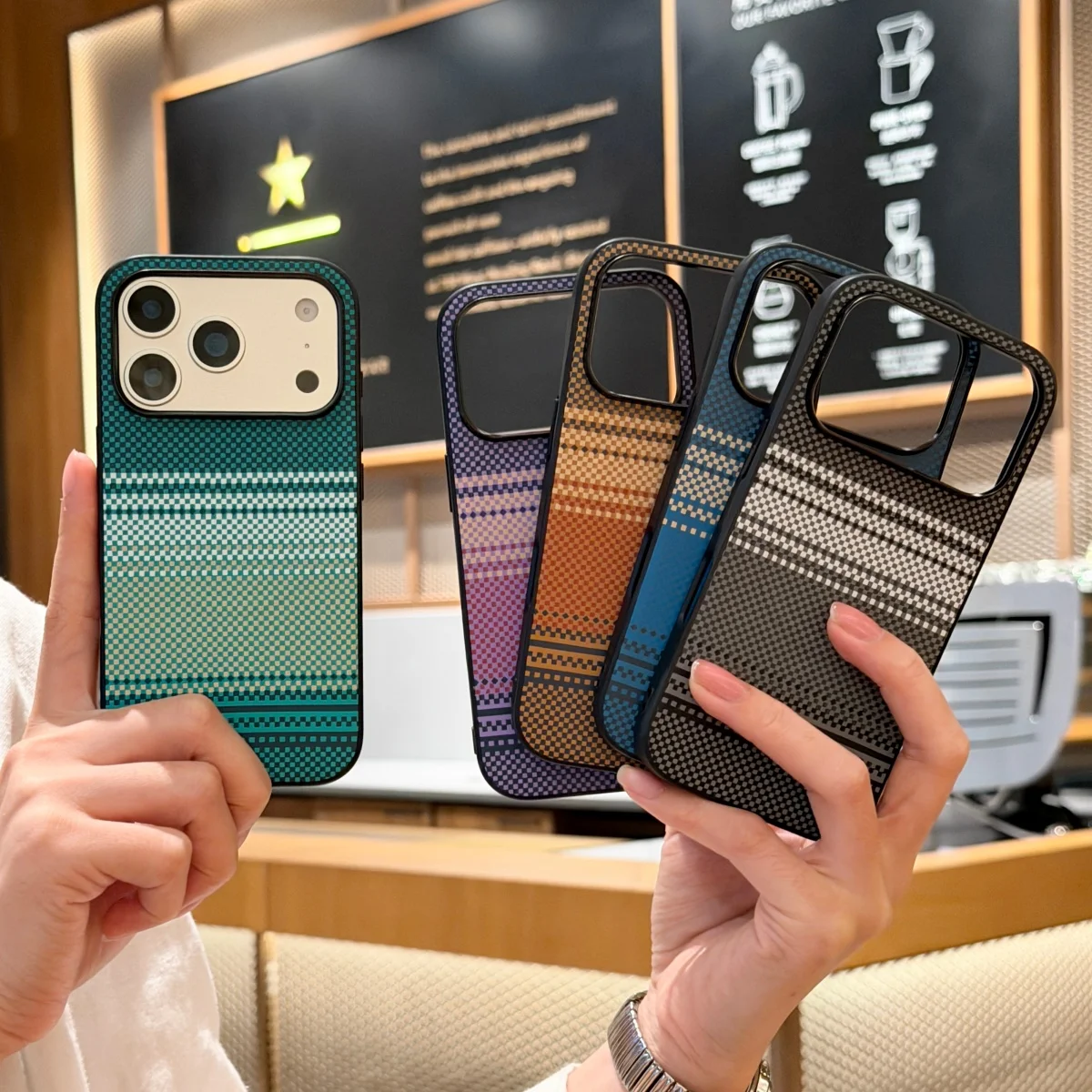 Luxuriöse magnetische Handyhülle aus PU-Leder für iPhone 17 Pro Max Air 16 Plus 17 Pro, ultradünne Rüstung, stoßfest, für Magsafe Hard Cover Image