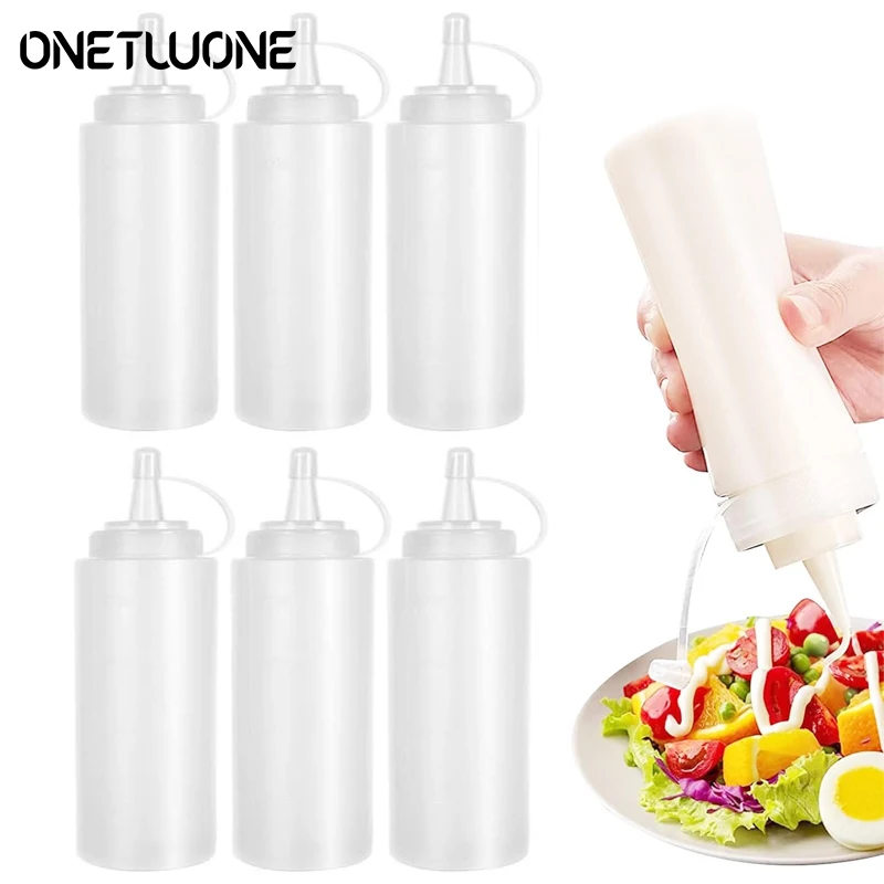 240 ml Gewürz-Quetschflaschen, 3/6 Stück, Olivenölflaschen für Saucen, Ketchup, Senfspender, Küchenzubehör, Gadgets