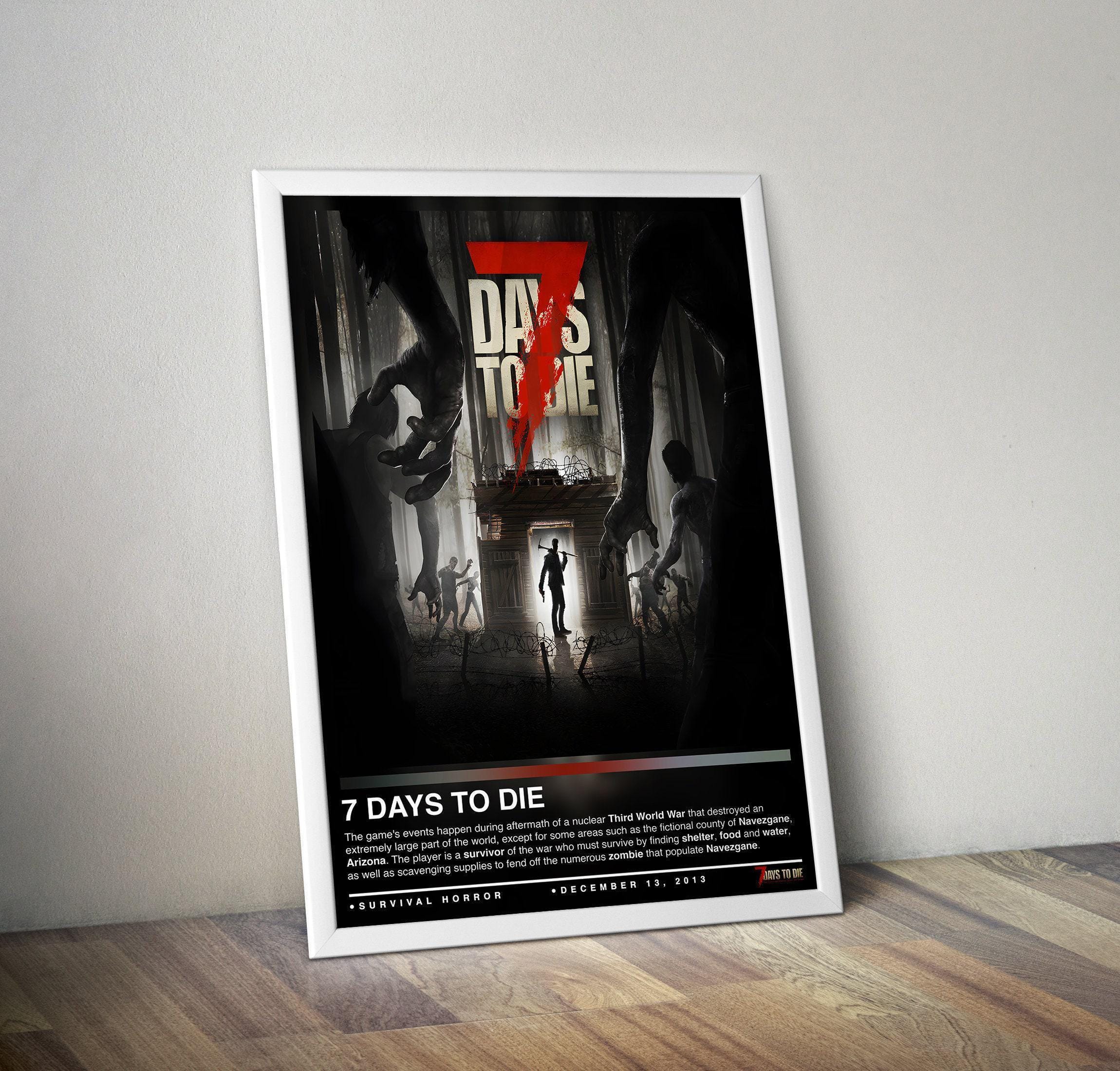 Poster 7 Days to Die / Poster per videogiochi / 4 colori / Decorazioni per videogiochi / Poster per videogiochi / Regalo per videogiochi / Stampa per
