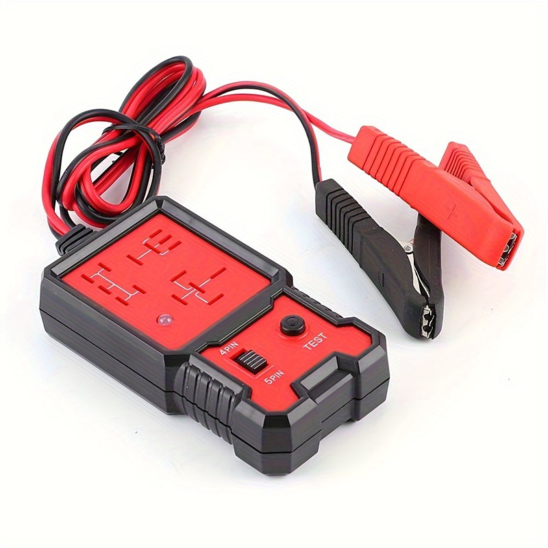 Automotive Relay Tester Diagnostic Instrument 12V24V Universal Four Foot Five Foot Analysis Tester Automotive Repair Automotive Relay Tester/Automotive Circuit Tester with Red and Black Battery C