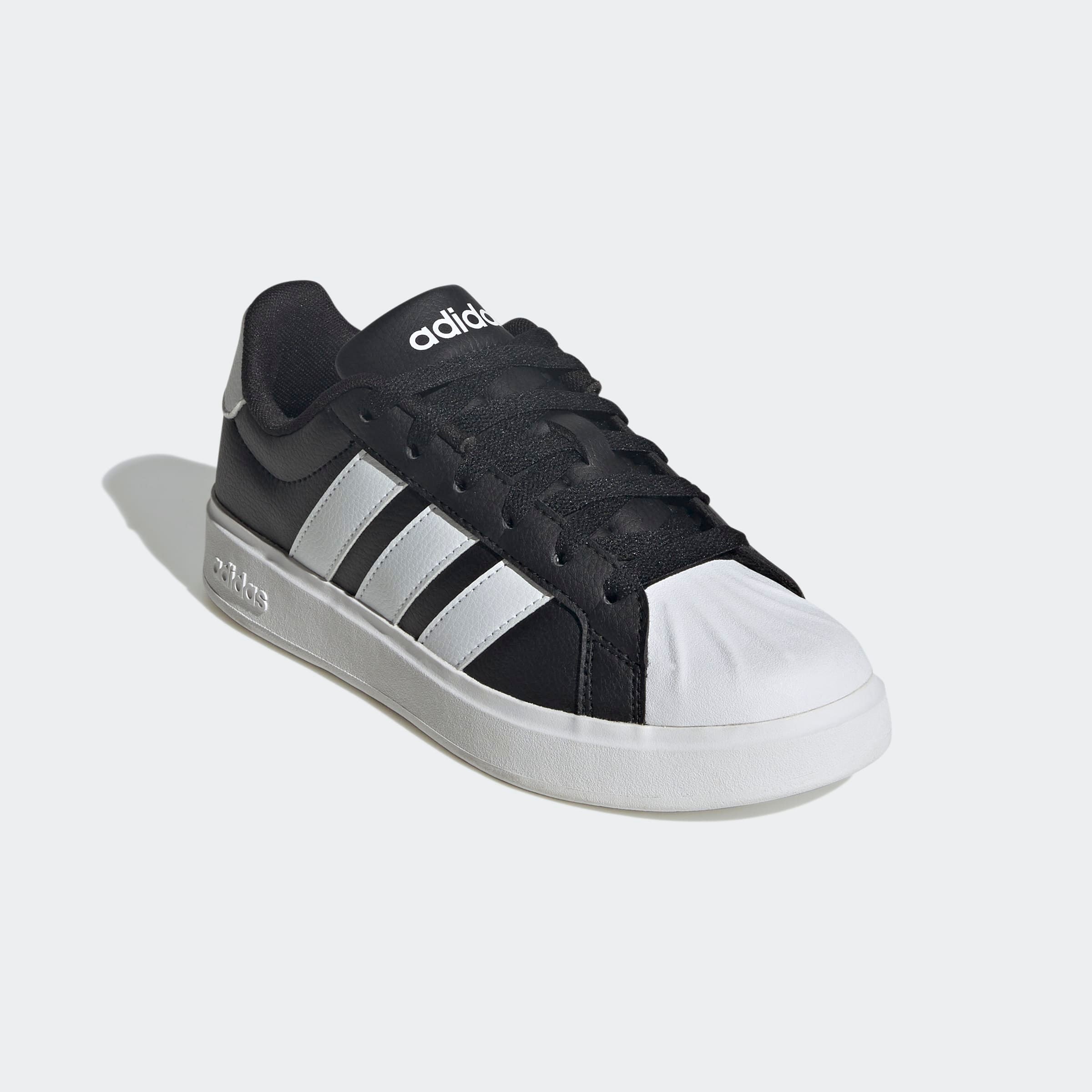 Sneaker ADIDAS SPORTSWEAR "STREETTALK", Damen, Gr. 36, core schwarz, cloud weiß, cloud weiß, Synthetik, Schuhe Sneaker, inspiriert vom Design des adidas superstar