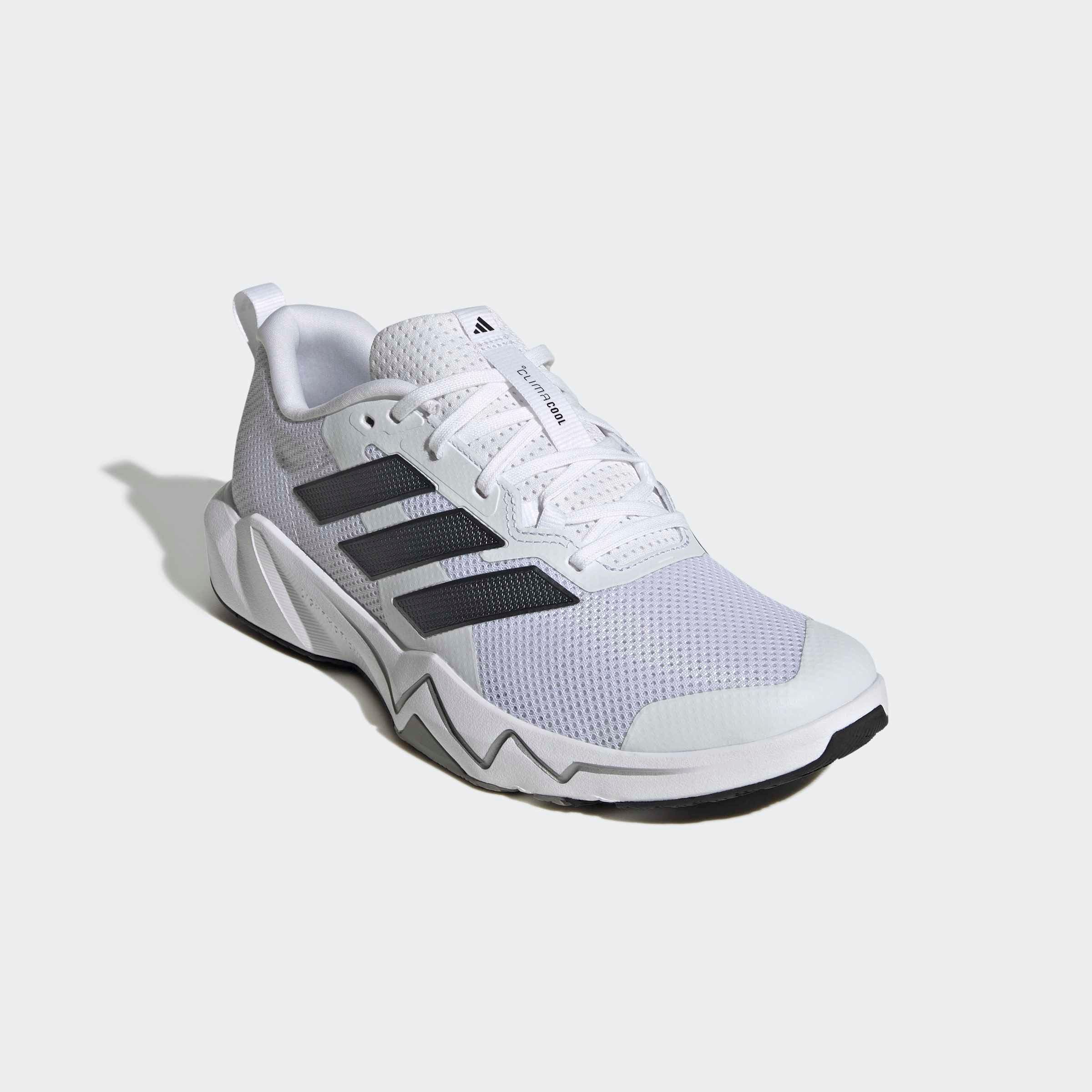 Trainingsschuh ADIDAS PERFORMANCE "RAPIDMOVE GO TRAINER M", Damen, Gr. 46, cloud weiß, core schwarz, iron metallic, Textil, Schuhe