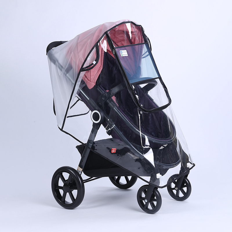 Waterproof EVA Baby Stroller Accessories, Transparent Wind Dust Shield Rain Cover, Zipper Open For Pushchairs Waterproof EVA Baby Stroller Accessories, Transparent Wind Dust Shield Rain Cover, Zipper Open For Pushchairs