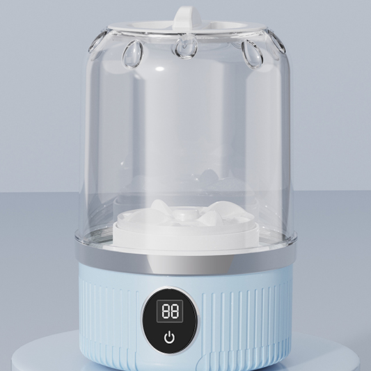 Portable Mini Washing Machine For Pet Clothes, Wireless Charging Electric Washing Cup For Home, Underwear, And Socks blue