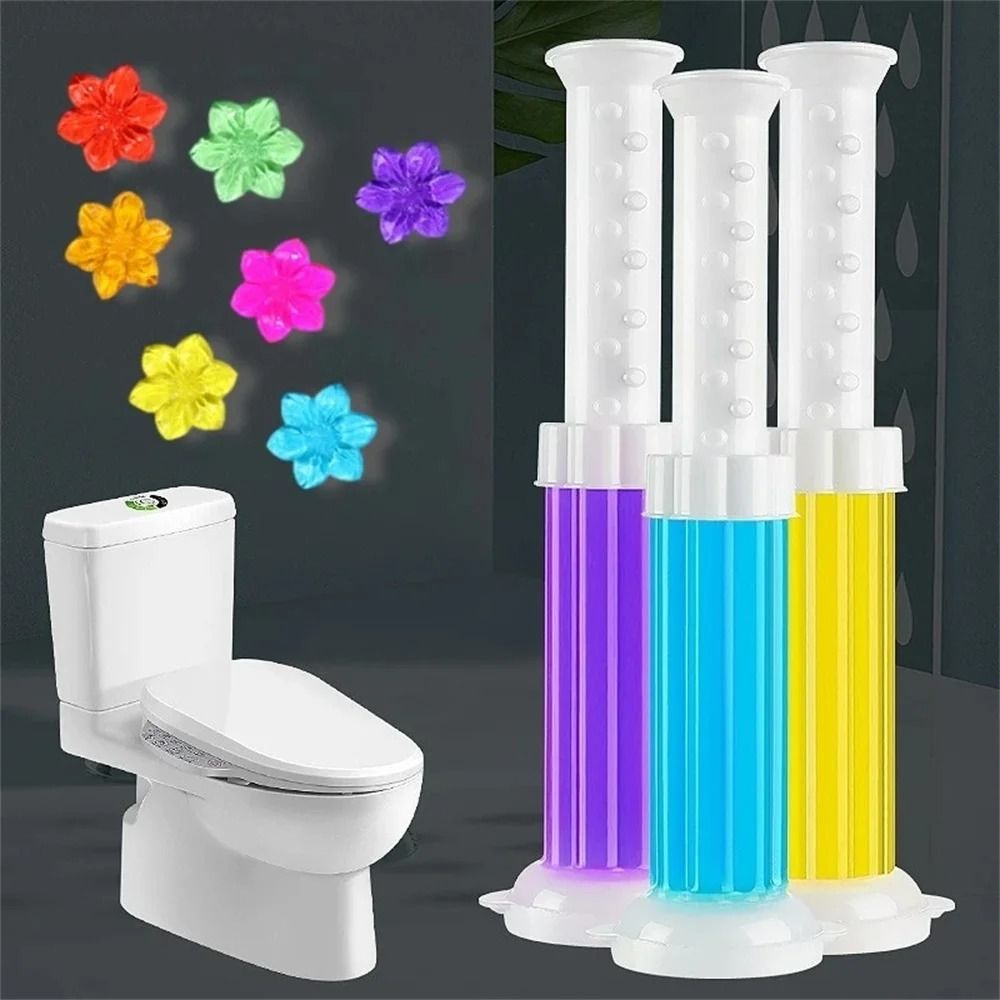 Flower Aroma Toilet Cleaning Gel Deodorizing Household Cleaner random Colors 6 Pcs