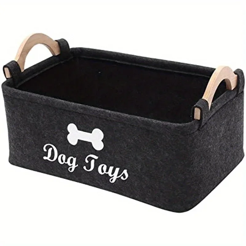 Felt Pet Toy Box, Storage Basket Box, Dog Toy Box For Organising Pets Felt Pet Toy Box, Storage Basket Box, Dog Toy Box For Organising Pets