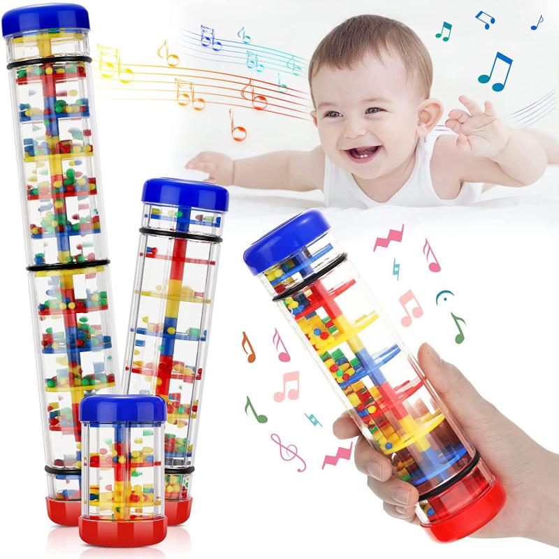 Rainstick Musical Instrument For Babies, Sensory Developmental Rain Stick Shaker Toy straight