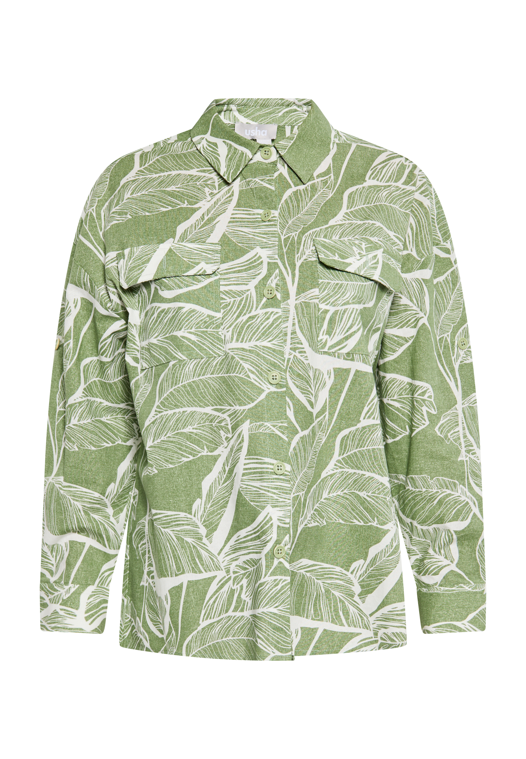 usha Hemd Damen Grün Wollweiss Image