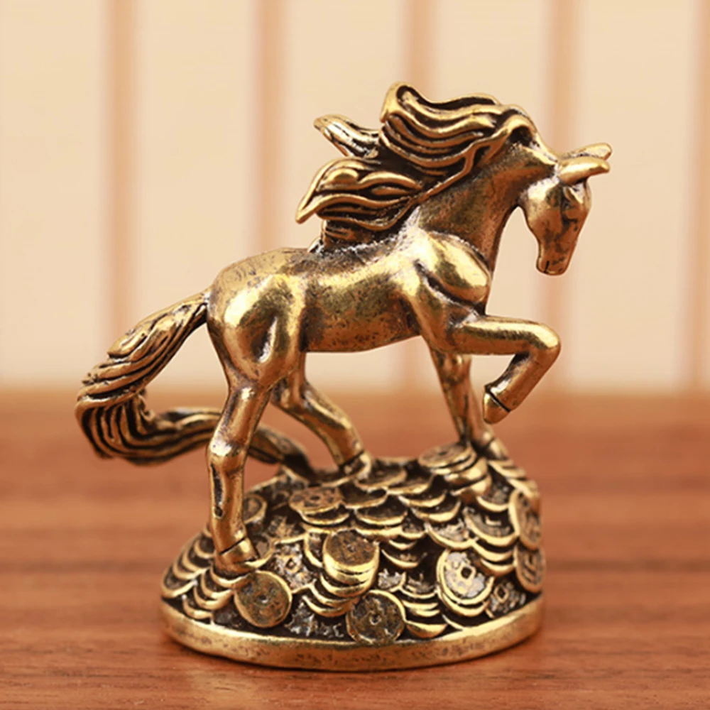 Vollkupfer-Pferd, Sternzeichen, Reichtum, die Heimdekorationen anziehen und schützen, sofortige Vermögen und Erfolg, Ornament, chinesisches Neujahr Image