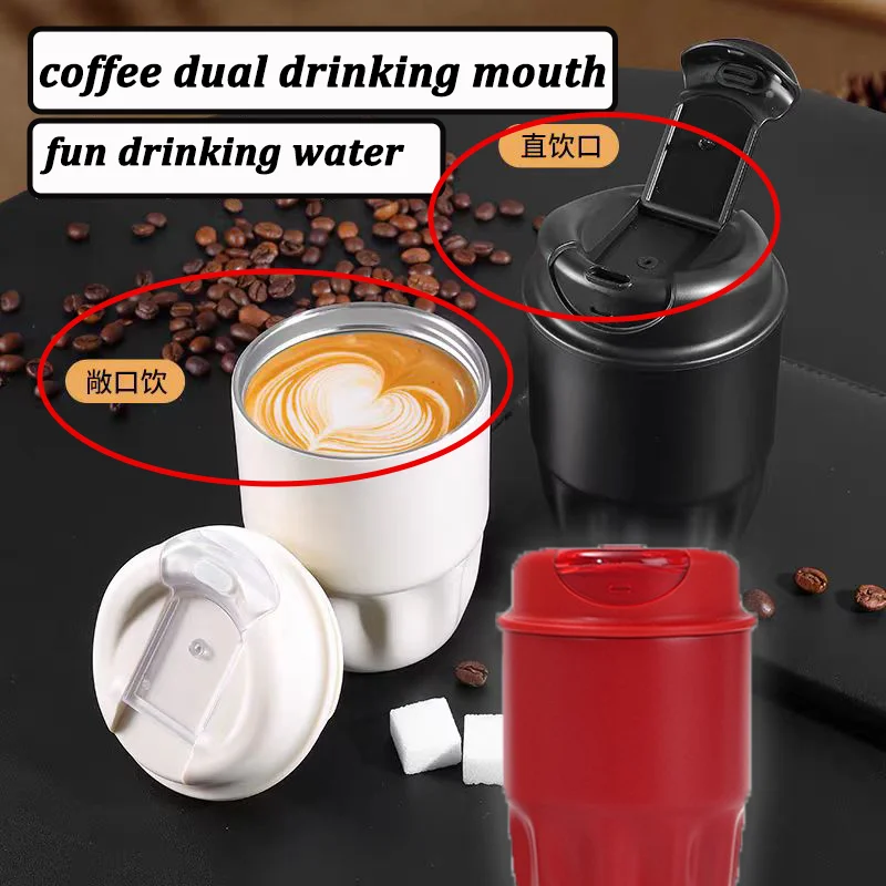 Vakuumisolierter Becher aus Edelstahl 316, rot, trendiger Blütenblattbecher, 260 ml, tragbare Mini-Kaffeetasse für Büro- und Heimbecher Image