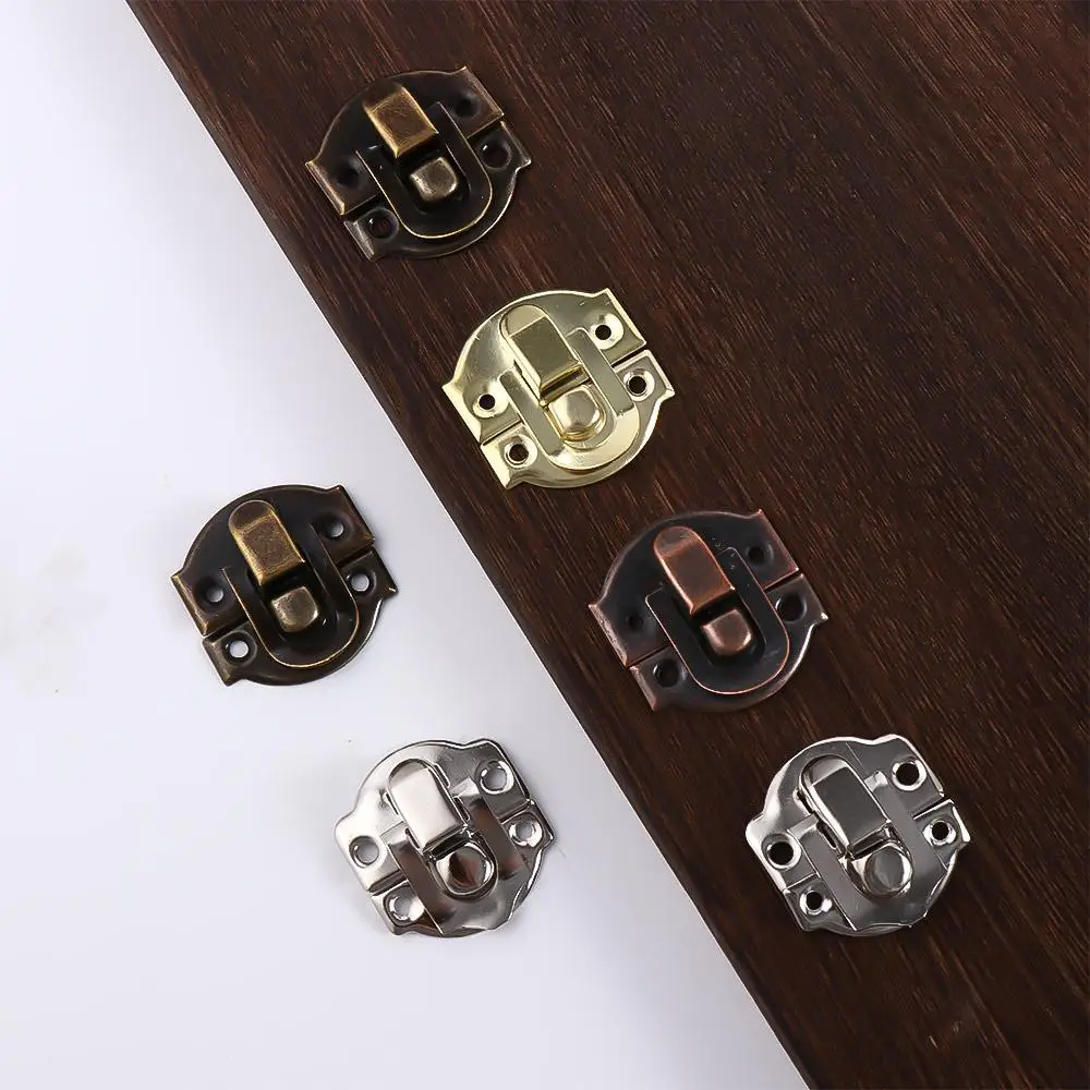10 Stück antikes Schloss Holz Schmucks cha tulle dekorative Vorhänge schloss Metall Haspeln mit Schraube Vintage Möbel Hardware