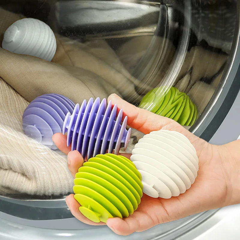 Anti-Tangle Oval Solid Cleaning Balls Magic Wäsche Balls Trommel Waschmaschine Fleck für Wäsche Ball Reinigungswerkzeug für Kleidung Image