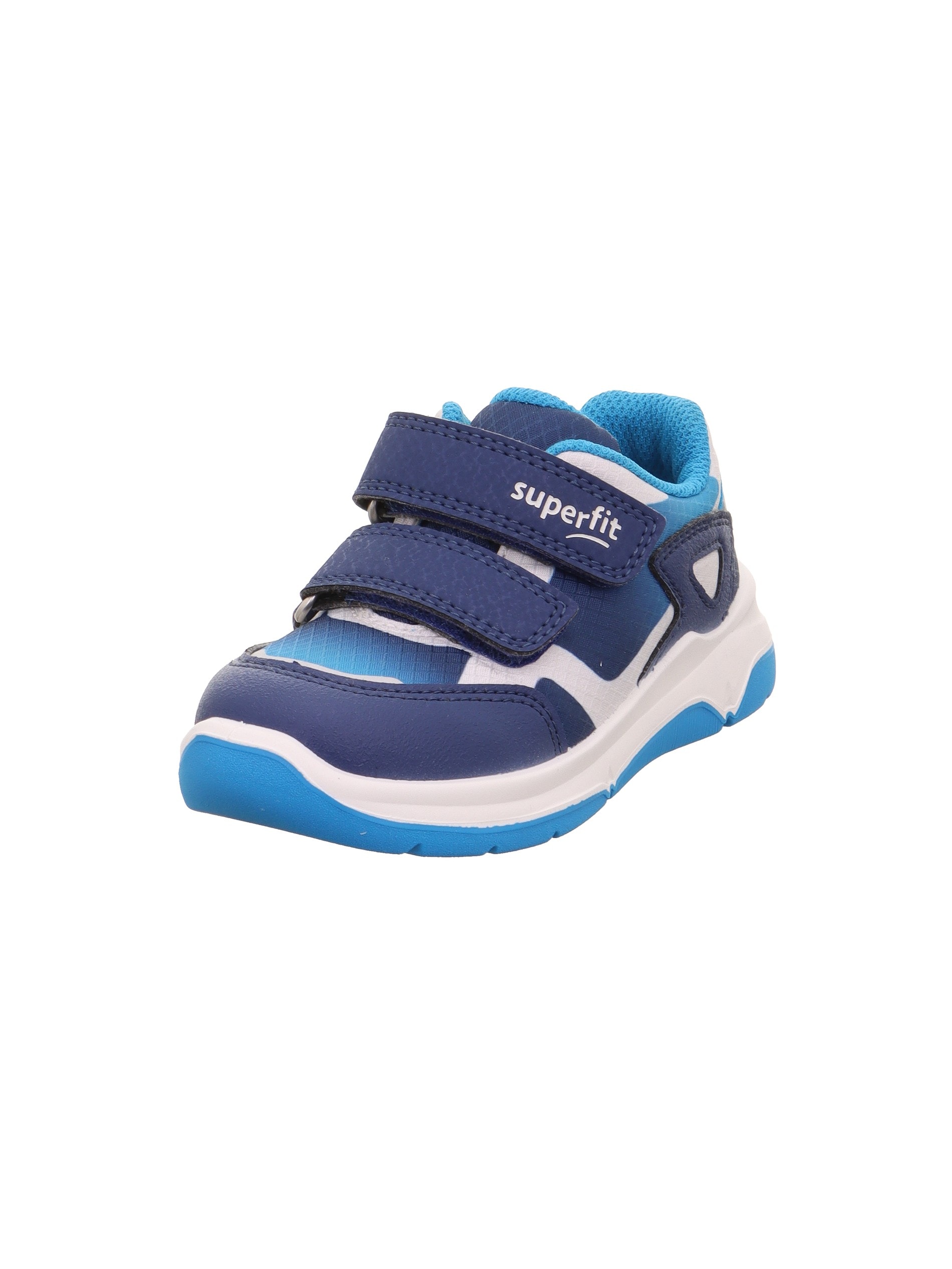 Sneaker SUPERFIT "COOPER WMS: mittel", Damen, Gr. 27, dunkelblau, türkis, Lederimitat, Textil, Schuhe Sneaker