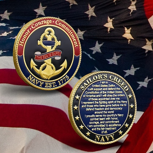 US-Marines Gedenkmünze – Vereinigte Staaten 250. Jubiläum Eisen Kunst Herausforderung Münze Militär Sammlermedaille patriotisches Souvenir Geschenk für Marines Veteranen Semiquincentennial Image