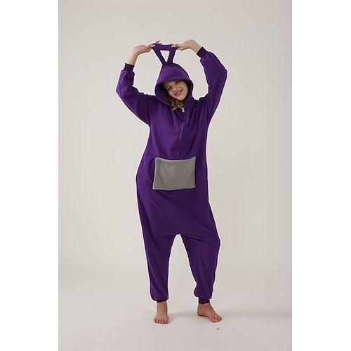 Karnevalskostüm Dickes Baby Fantasie Karneval Kigurumi-Pyjamas Gruppenkostüm Onesie-Kostüm Warm Bequem Mit Kapuze Fleece Erwachsene Herren Damen Unisex Halloween Karneval Party Leistung Hausbekleidung Image