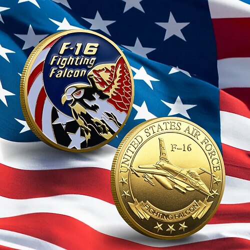 US-Luftwaffe Gedenkmünze – Vereinigte Staaten 250. Jubiläum Metall Herausforderung Münze Eisen Kunst Sammlermilitärabzeichen patriotisches Souvenirs Geschenk für Veteranen Luftfahrer Image