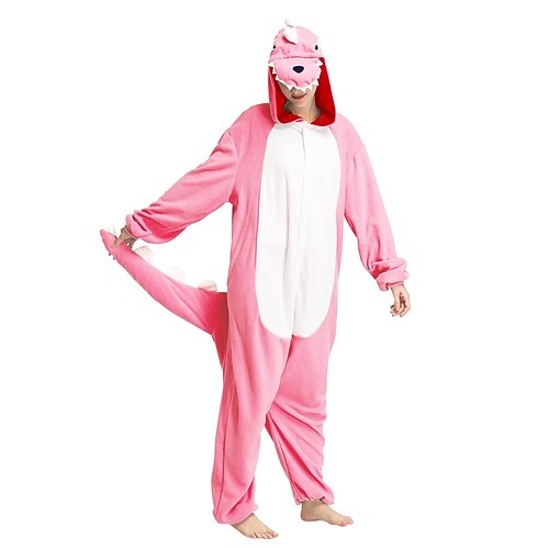 Karnevalskostüm 2026 Tier Drachen Fantasie Karneval Kigurumi-Pyjamas Gruppenkostüm Onesie-Kostüm Warm Bequem Mit Kapuze Fleece Erwachsene Herren Damen Unisex Halloween Karneval Party Leistung Image