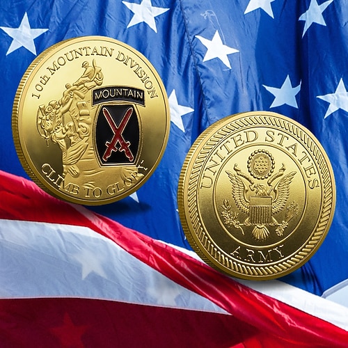 US-Armee Gedenkmünze – 250. Jubiläums Herausforderung Münze Amerikanischer Adler Militärsammlerstück doppelseitige Metall Souvenir für Veteranen patriotisches Geschenk Semiquincentennial Image