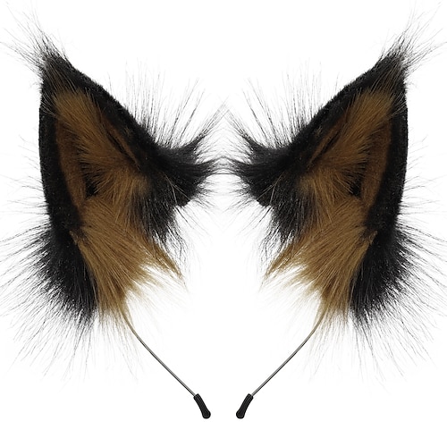 Karneval 2026 Katze roter Fuchs Luchs Karneval Stirnband Kopfbedeckung Tierdetektiv Cosplay-Kostüm Erwachsene Unisex Karneval Buchwoche Party Leistung Einfaches Karnevalskostüm Verkleiden Image