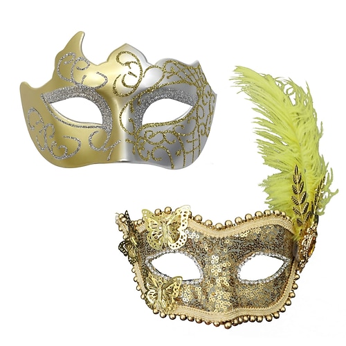 Karneval 2026 Karnevalsmaske Karneval Maske Venezianische Maske Halloween Erwachsene Unisex Halloween Karneval Karneval Karneval von Venedig Einfaches Karnevalskostüm Verkleiden Image