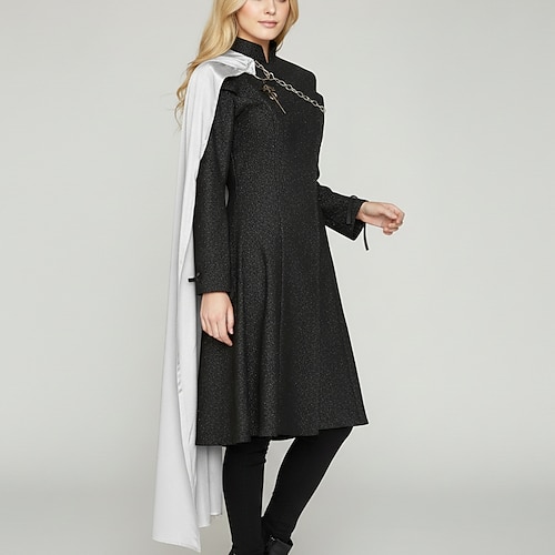 Set Film / Fernsehen Thema Kostüme Mittelalterlich Renaissance Cosplay Kostüm Outfits Drachen Kostüm Damen Halloween Karneval Maskerade Karneval Renaissance-Messe Erwachsene Mantel Umhang Ganzjahres Image