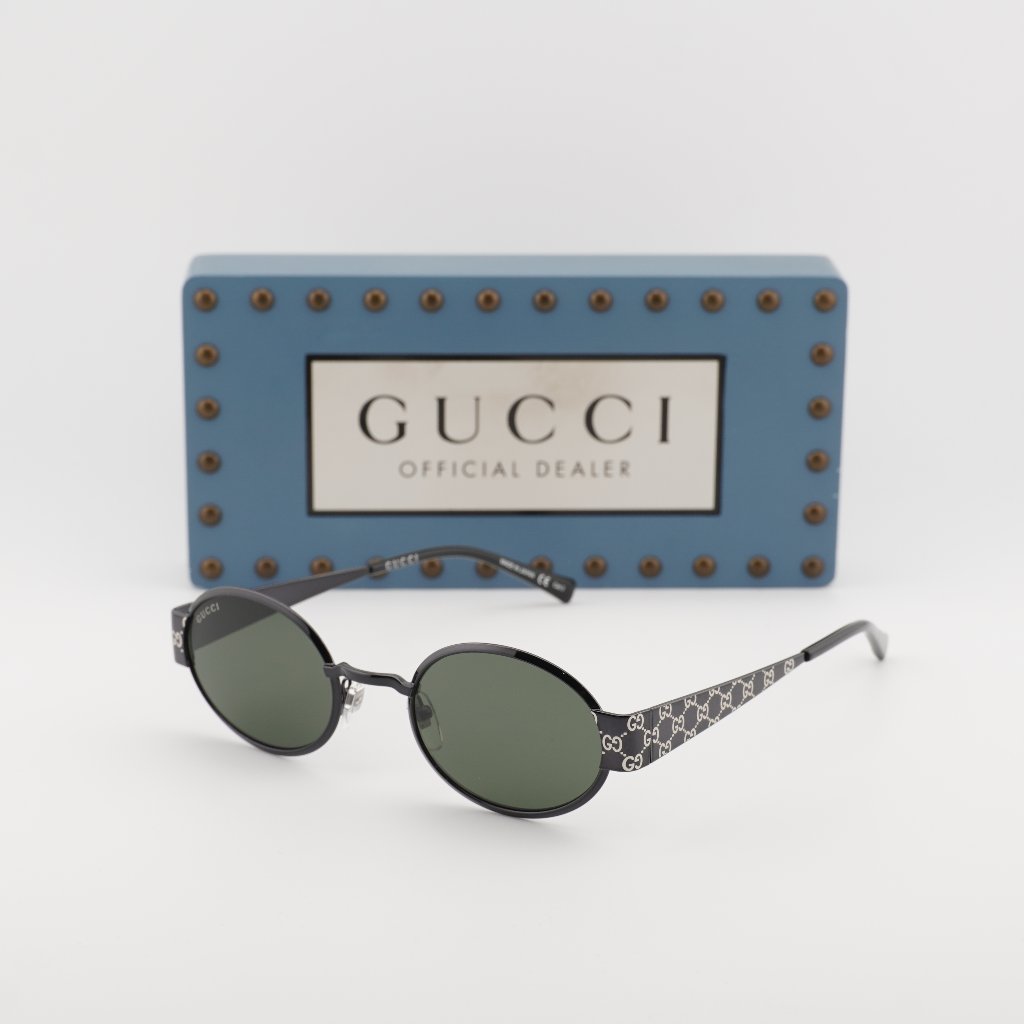 Gucci Accessories | Gucci Gg1854s 001 Oval Sunglasses Ruthenium/Grey | Color: Gray | Size: 51 - 23 - 145
