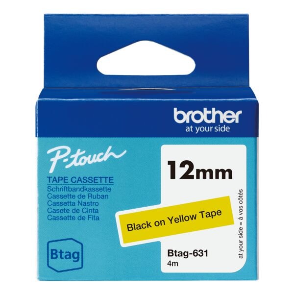 Brother Schriftband »Btag« 12 mm x 4,0 m gelb, 1.2 cm Image