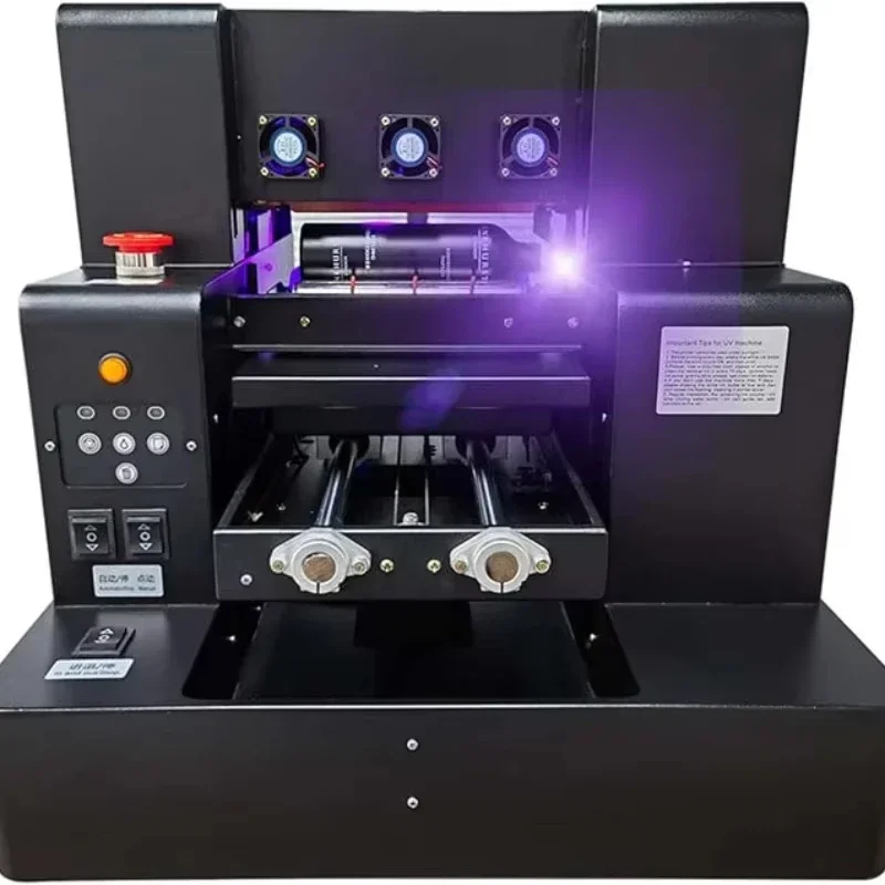 Stampante UV SIHAO A3 A4 Stampante UV DTF Stampante UV LED a getto d'inchiostro USB 5760 x 1440 dpi con rotazione per bottiglie/carta/custodia per telefono/PVC