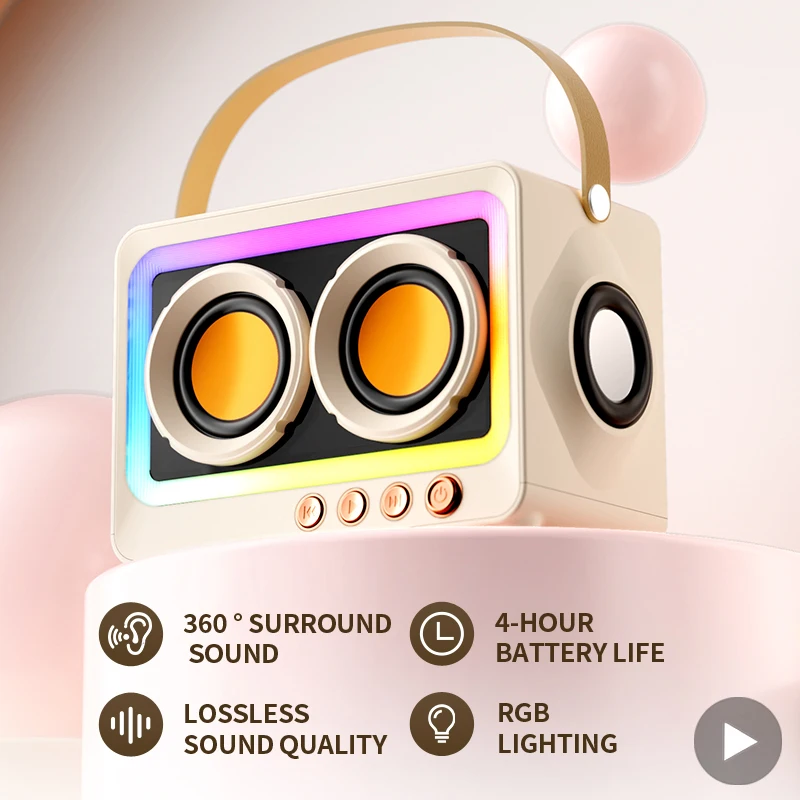 Tragbare Caixa de Som Bluetooth-Lautsprecher drahtlose HiFi-Sound box Musik Mini Bluetooth Bocina MP3 Audio Coluna Tws Säule Schall wand Image