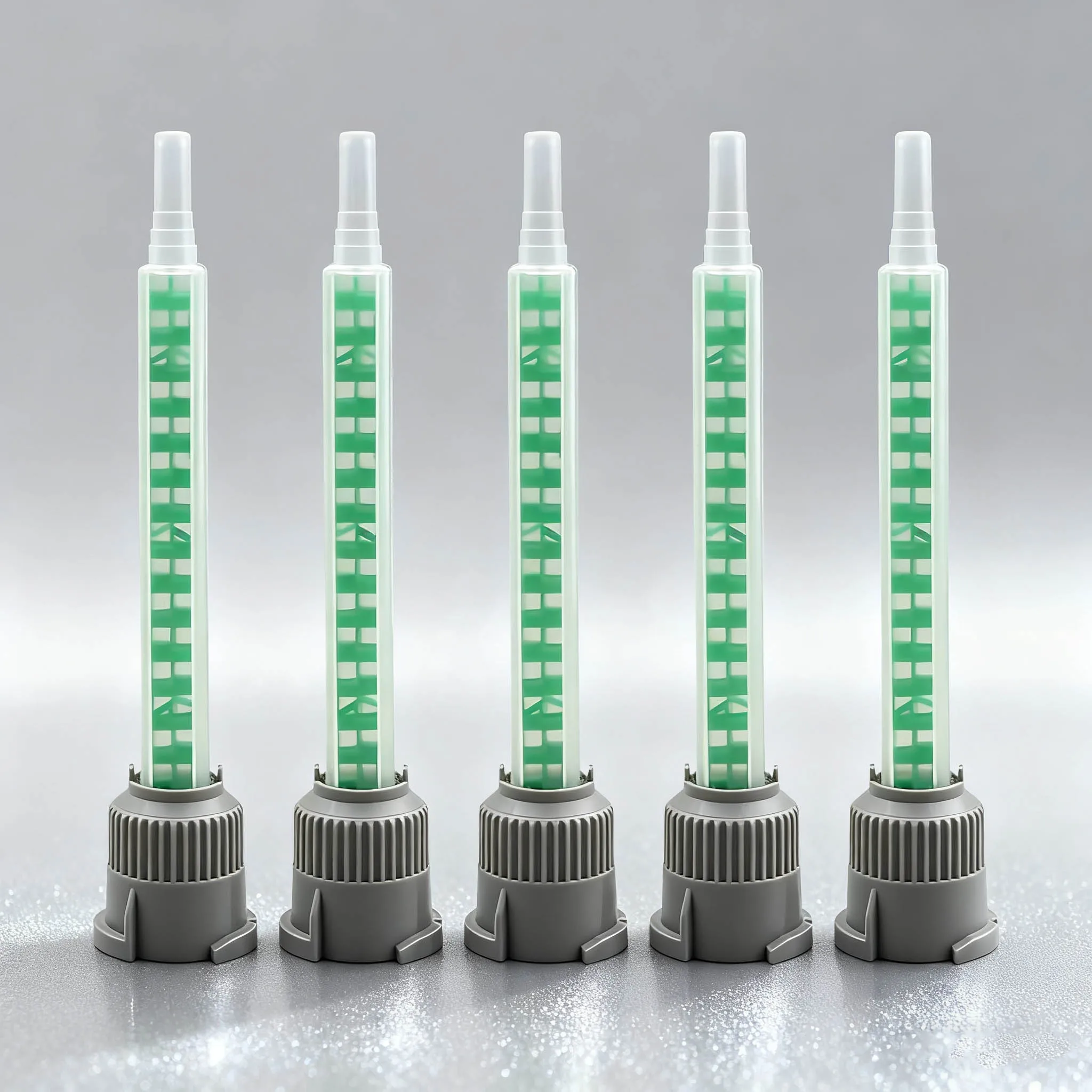 MB05-16L(1:1) AB Green Square Grey Base Mischdüse für 50 ml 2. selbstklebende Doppelspritzenkartusche, 100 Stück Image