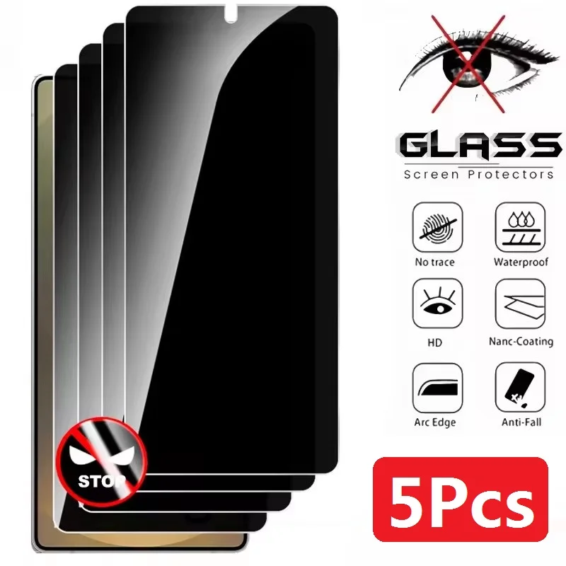 5Pcs Privatsphäre Screen Protector Für Samsung M13 M23 M33 M53 M14 M34 M54 M55 M36 M56 M16 M55S m05 M35 M15 5G Anti-Spy Glas Image