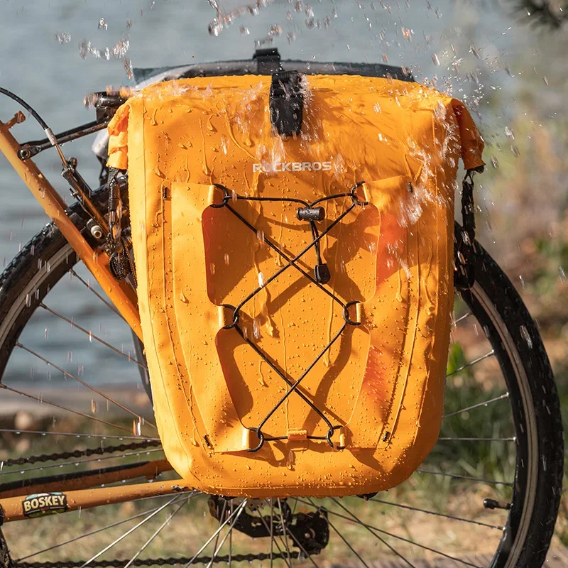 ROCKBROS Wasserdichte 25L Fahrradträger Tasche Reise Radfahren Tasche Korb PVC Fahrrad Gepäckträger Schwanz Sitz Trunk Bag 1PCS Image