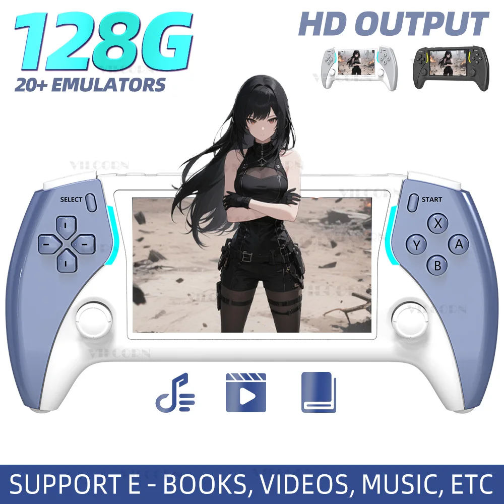 2025 neue ProjectX Handheld Spielkonsole 4,3 zoll IPS Bildschirm Tragbare Video Spiel Player Für PSP PS1 SFC 3D Retro spiel Joystick Geschenk Image