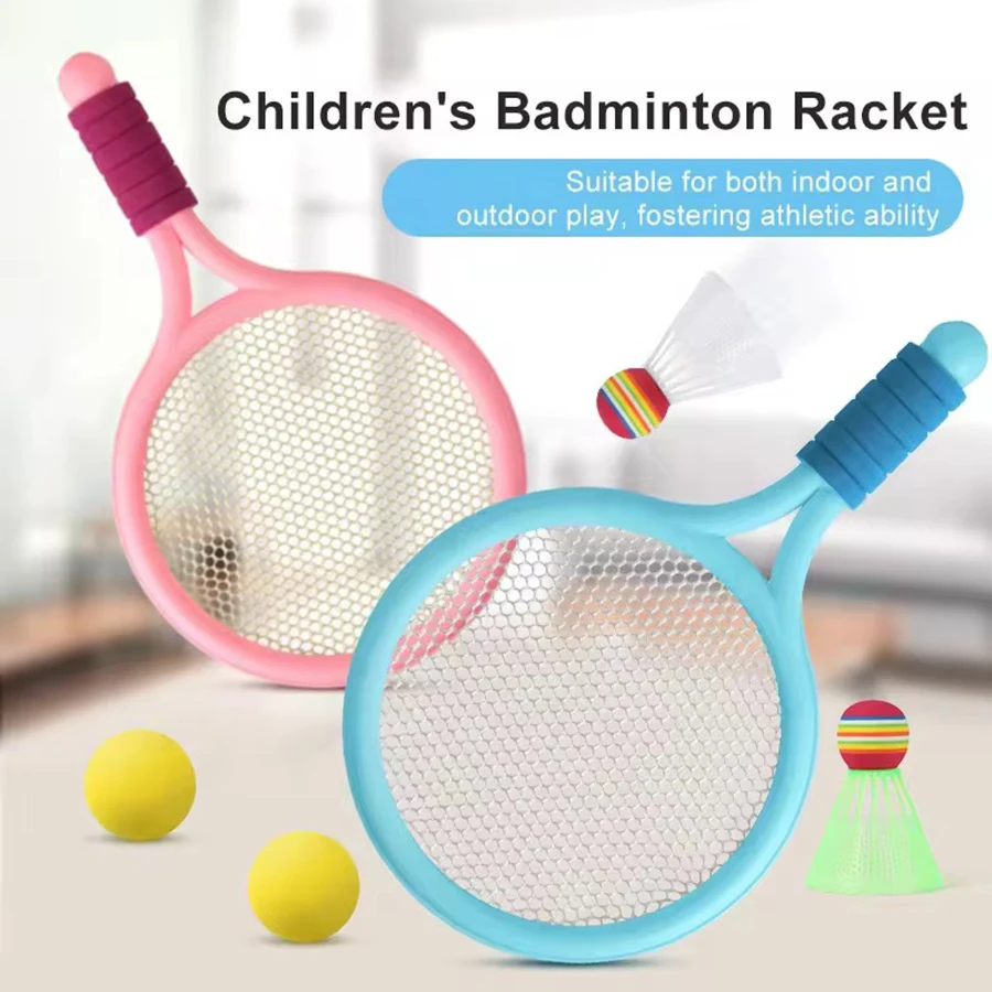 Tennisschläger-Spielzeugbausätze mit Federbällen für Kinder im Innen- und Außenbereich Image