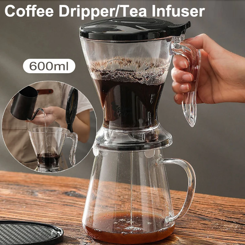 Goutteur de café et infuseur à thé pour adt scalp, infuseur à thé, infuseur à main, grand porte-filtre, cafetière expresso, 600ml