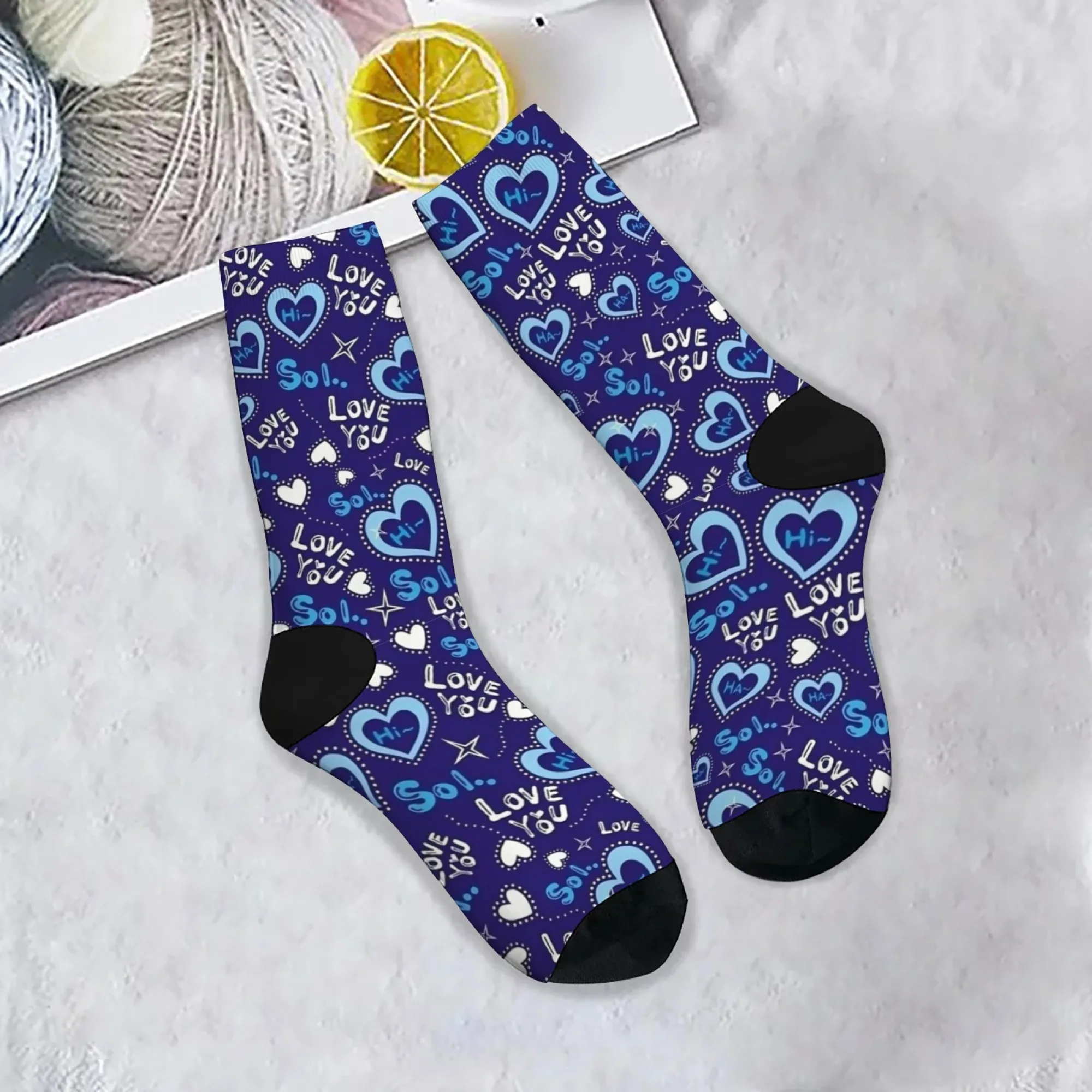 Liebe Thema Element Herrensocken bequeme atmungsaktive rutschfeste Socken Roman Harajuku Retro Straße Hip-Hop Socken Party Spaß Geschenk