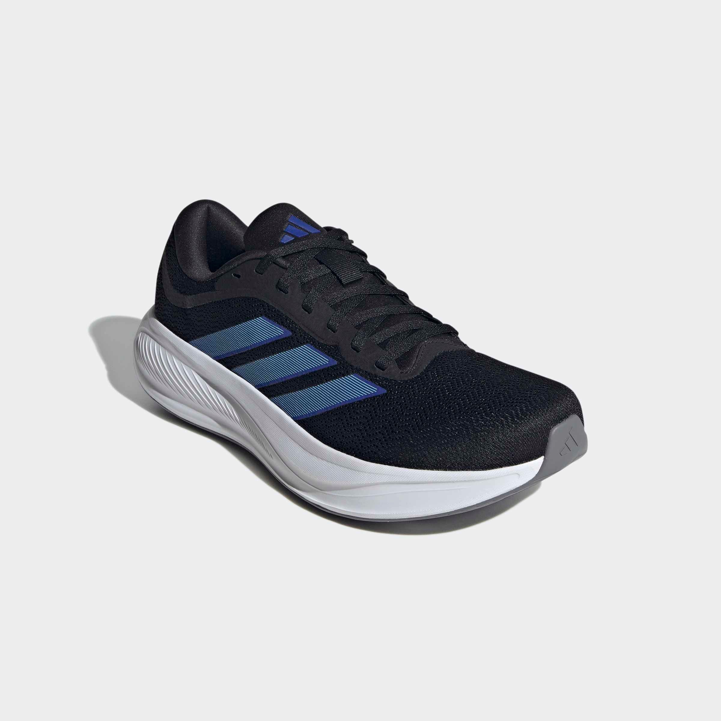 Laufschuh ADIDAS PERFORMANCE "RESPONSE RUNNER 2", Damen, Gr. 38,5, core schwarz, lucid blau, flash aqua, Synthetik, Textil, Schuhe Laufschuh