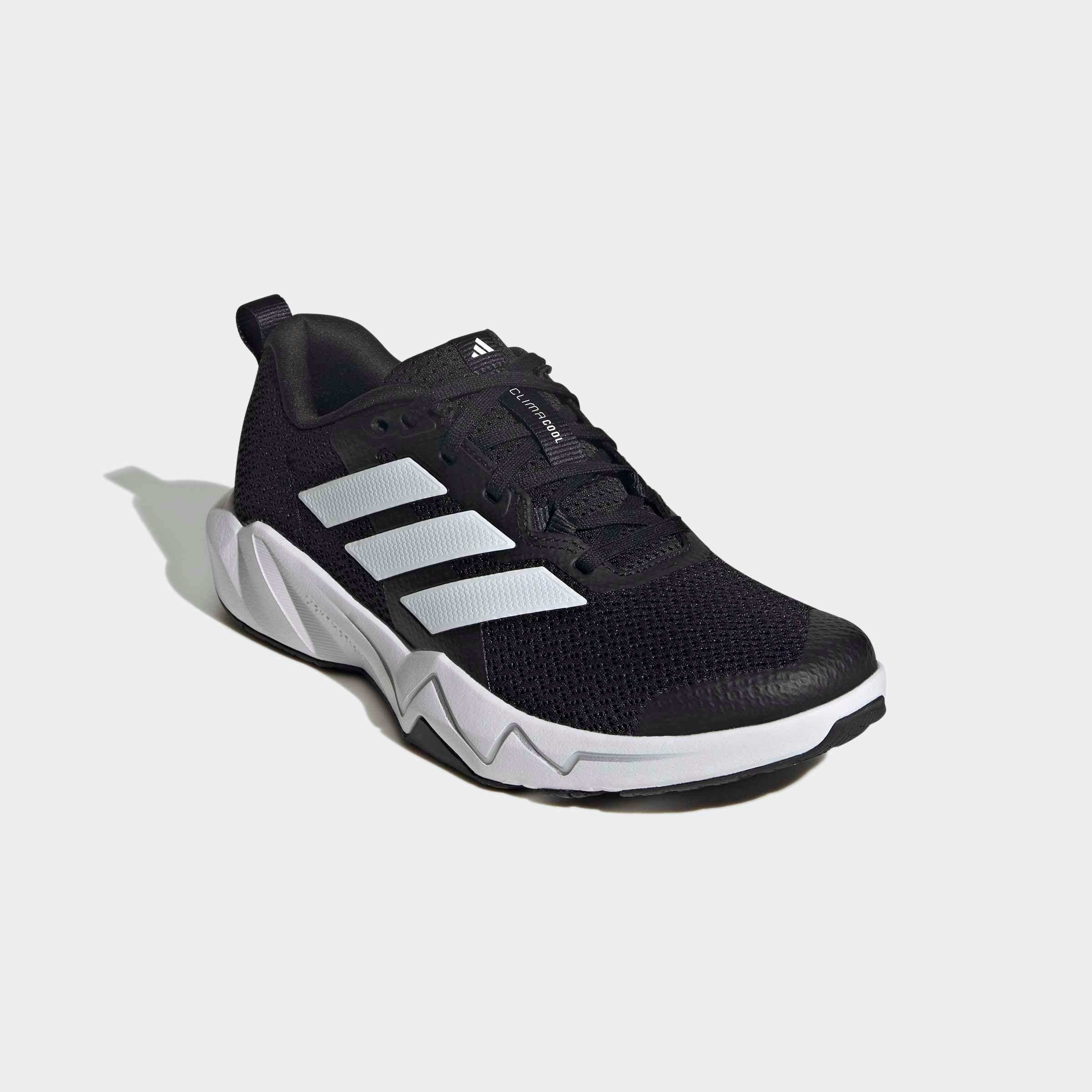 Trainingsschuh ADIDAS PERFORMANCE "RAPIDMOVE GO", Damen, Gr. 40, core schwarz, cloud weiß, silber metallic, Textil, Schuhe