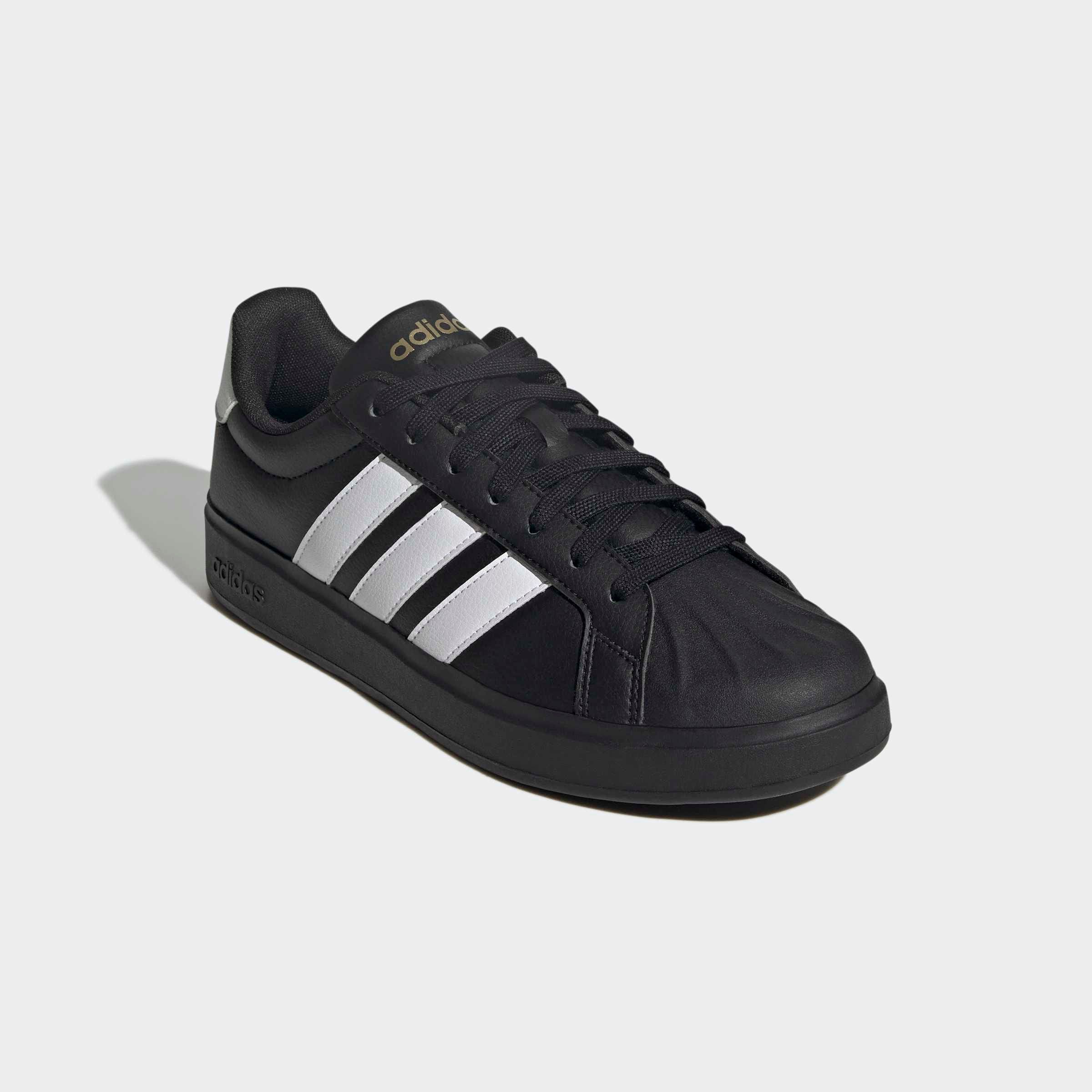 Sneaker ADIDAS SPORTSWEAR "STREETTALK", Damen, Gr. 40, core schwarz, cloud weiß, matte gold, Synthetik, Schuhe Sneaker