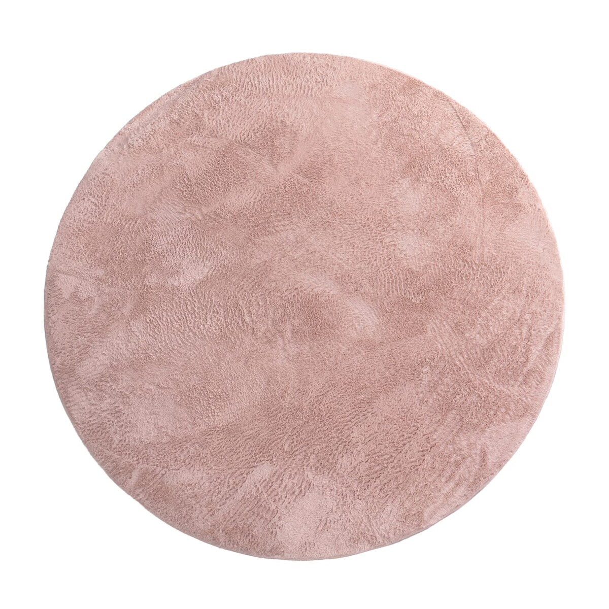 KADIMA DESIGN Teppich Kurzflor waschbar Einfarbig Wohnzimmer schmutzabweisend Pink Rund 120D | 100% Polyester | Florhöhe: 10 mm | Maschinenwäsche, pflegeleicht Image