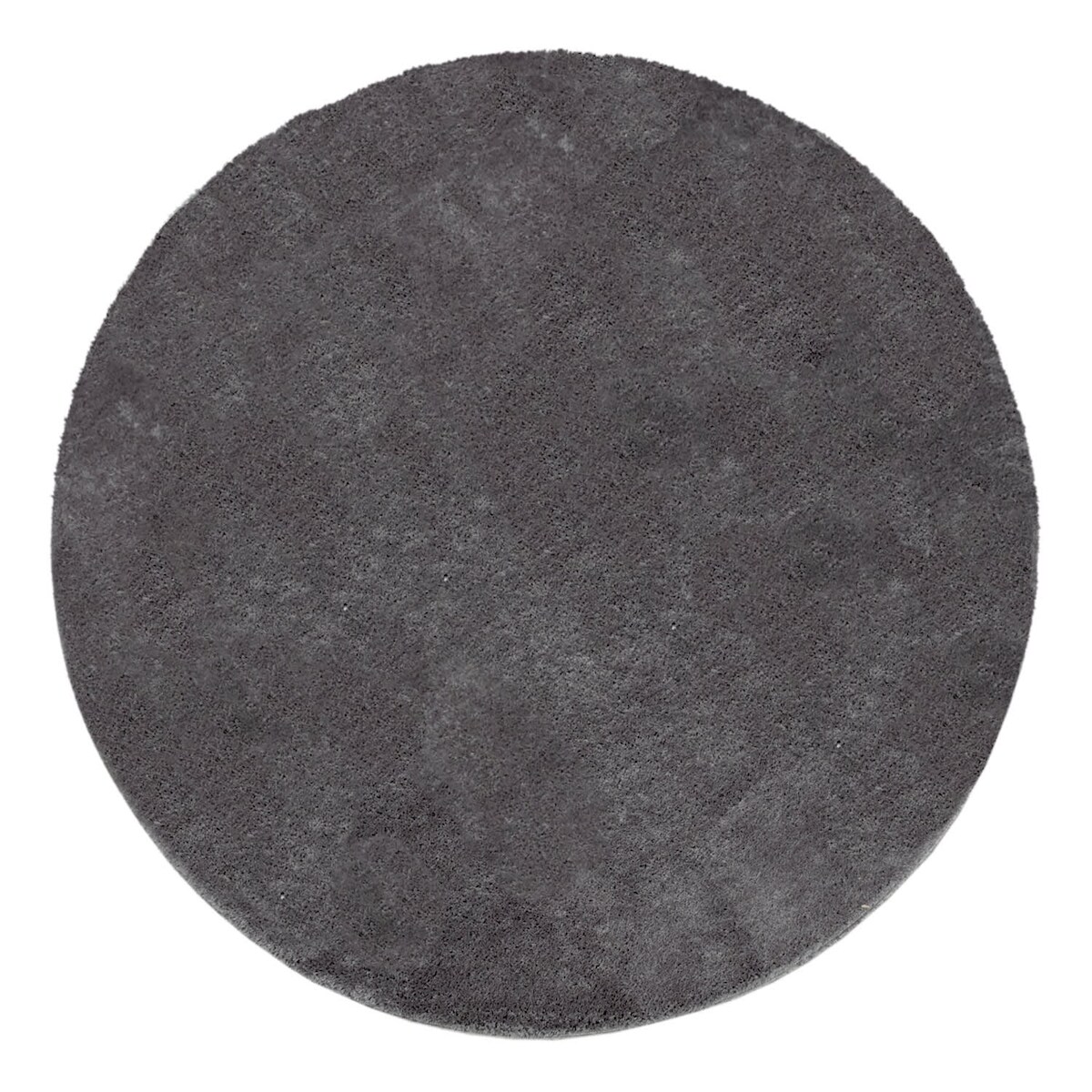 KADIMA DESIGN Teppich Kurzflor waschbar Unifarben Wohnzimmer schmutzabweisend Anthrazit Rund 80D | 100% Polyester | Florhöhe: 10 mm | pflegeleicht Image