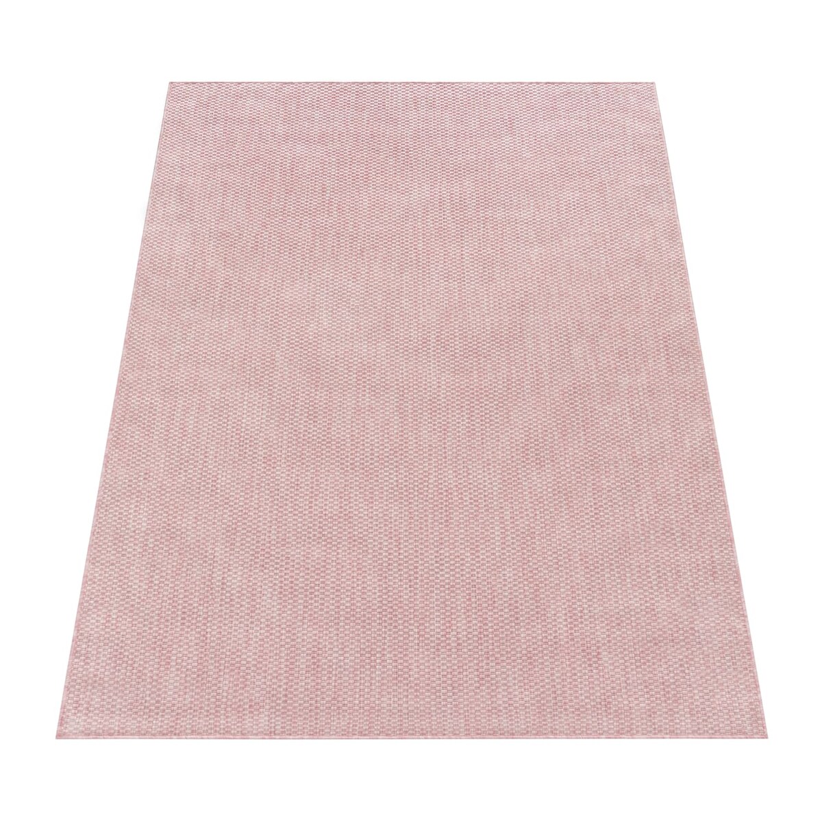 KADIMA DESIGN Teppich Kurzflor Unifarben Wohnzimmer schmutzabweisend Rosa Rechteckig 160x220 | 100% Polypropylen, Rücken aus Polypropylen | pflegeleicht Image