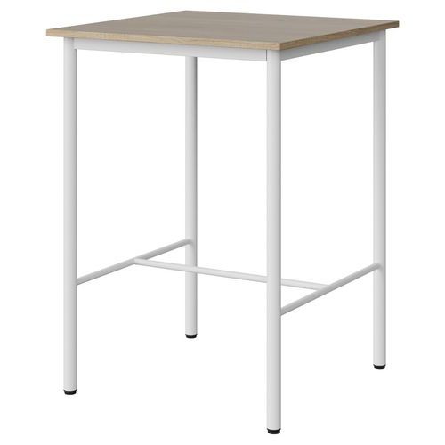 Mange-debout Malibu 80x80cm 4p Strat Abs Chêne 1146/blc 9016 - Manutan Expert