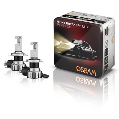 Osram NIGHT BREAKER® LED VINTAGE H4 + R2 Adapter [Hersteller-Nr. 64193DWNBVNT-2MB]
