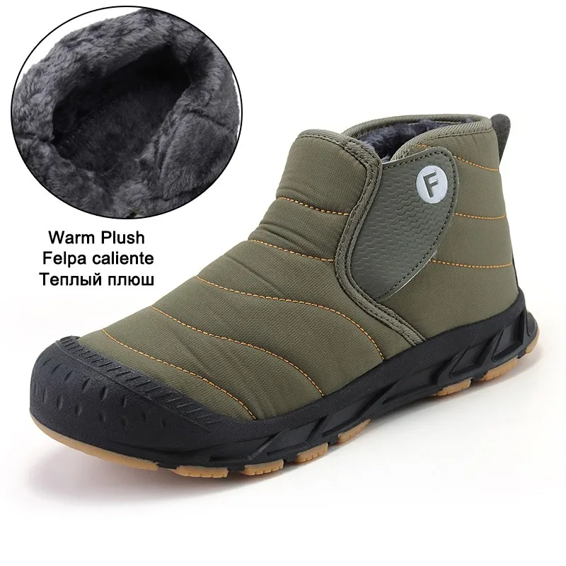 Winter Männer Schnee Stiefel Warme Pelz Große Größe 36-47 Unisex Stiefeletten Lange Plüsch Outdoor Herren Turnschuhe Wasserdichte männliche Casual Schuhe